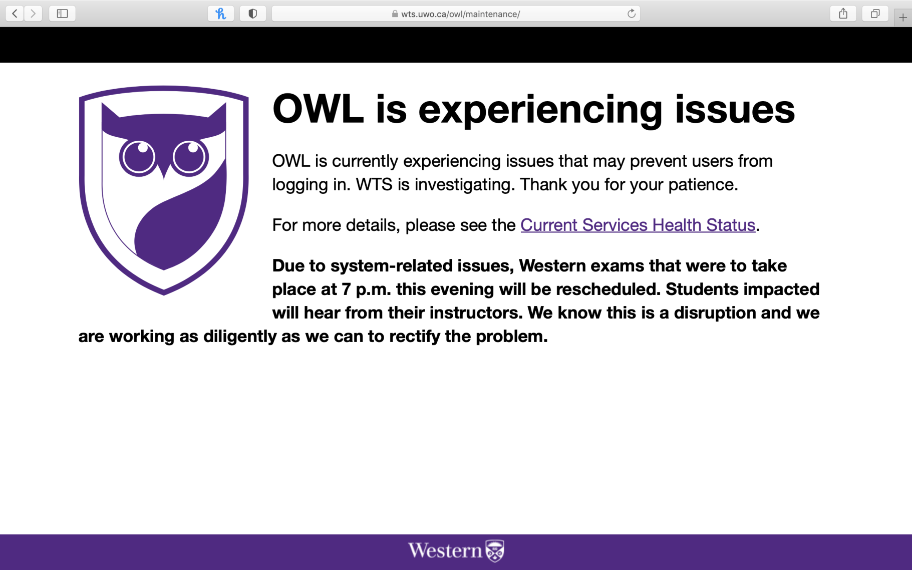 OWL crashes